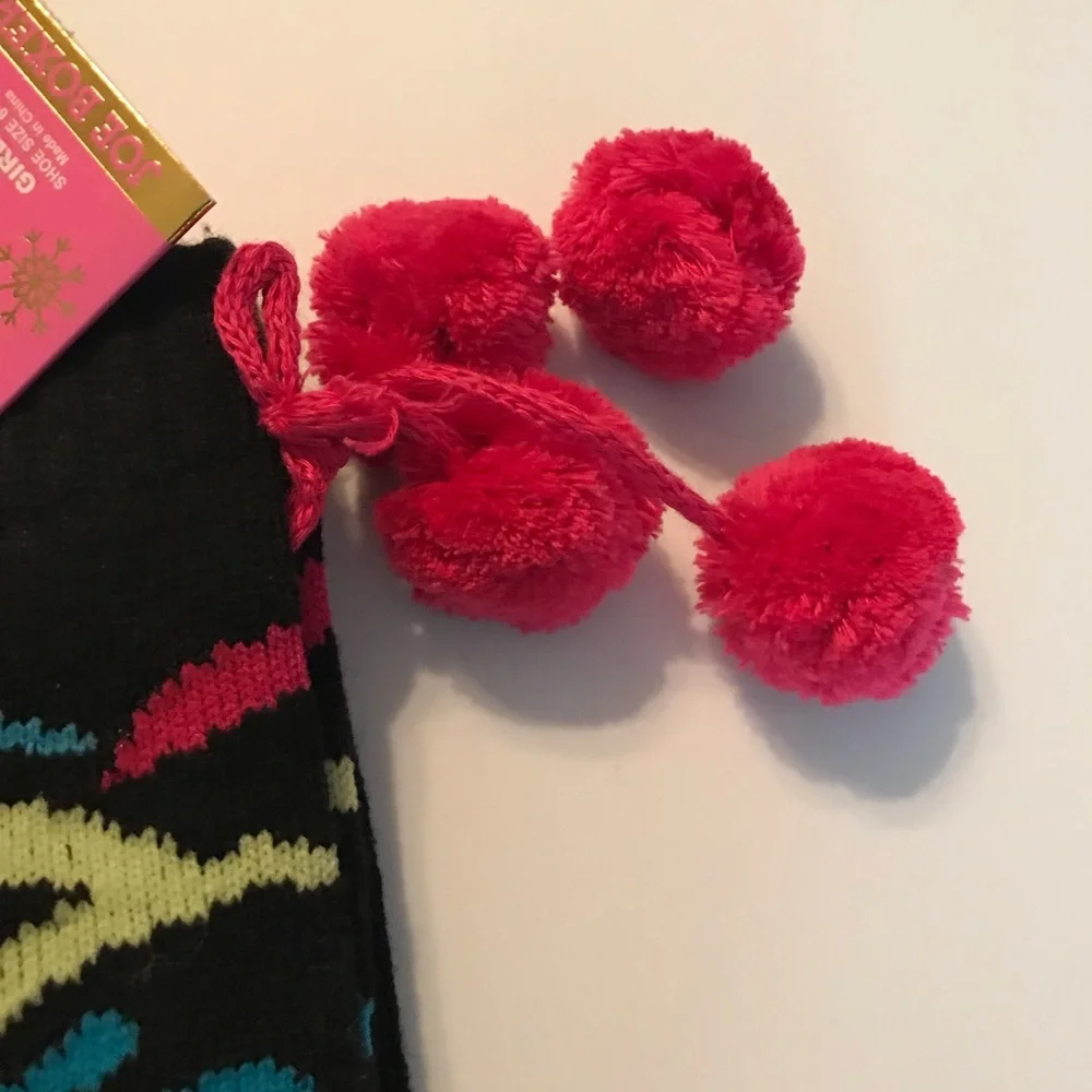 Joe Boxer girls Pom socks